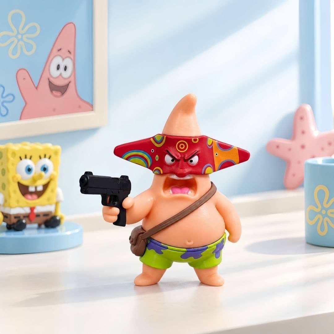 Stop It Uncle Patrick Star Figure SpongeBob Collectible Creative Desktop Car Ornament Gift