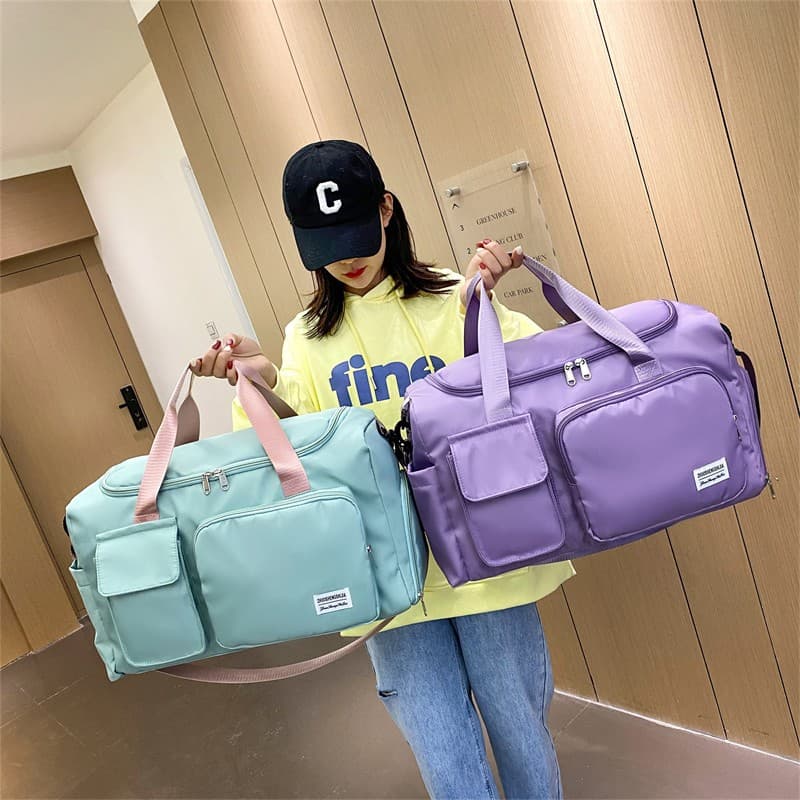 Outdoor Sports Fitness Bag for Men and Women, Training Swimming Bag with Wet-Dry Separation, Short Trip Fashion Travel Bag with Shoe Compartment, Custom Logo