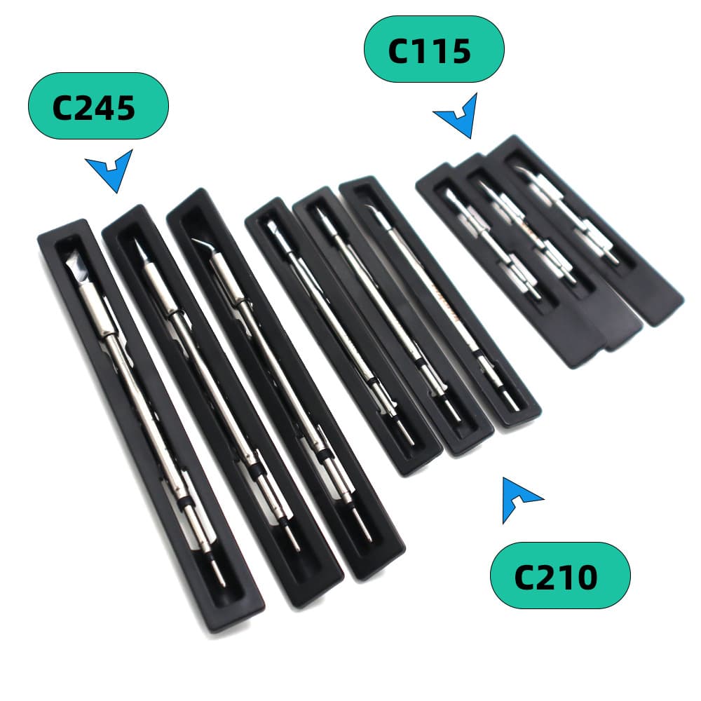 Sugong Original C210 Soldering Tip, Compatible with Sugong T26/T21/A9/210 Soldering Stations, Heating Core, Knife Tip