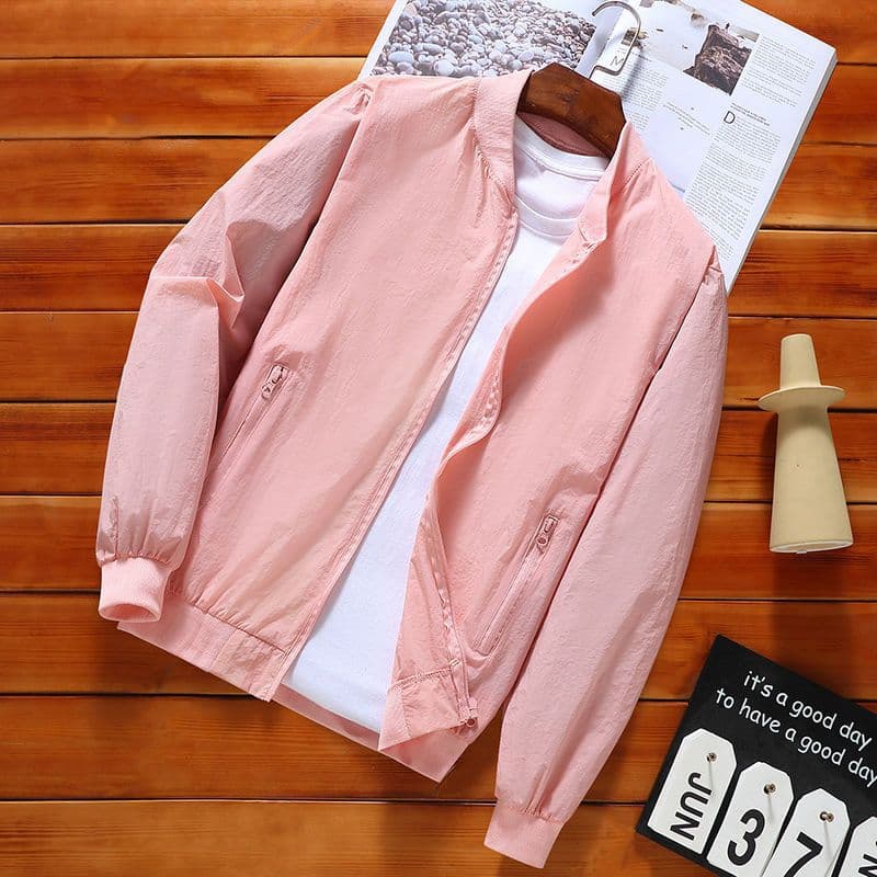 Summer Men's Sun Protection Jacket UV Protection Skinwear Ultra-Thin Ice Silk Casual Loose Fishing Sun Protection