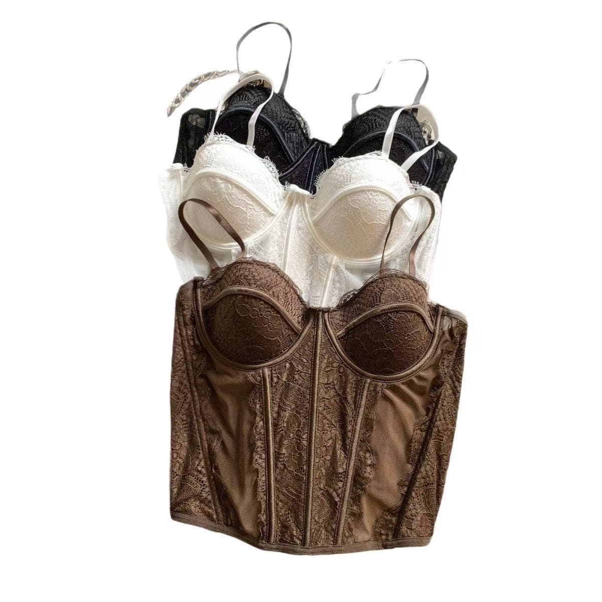 European and American Style Amazon Cross-Border New Women's Thin Lace Sexy Shapewear Camisole Top Outerwear