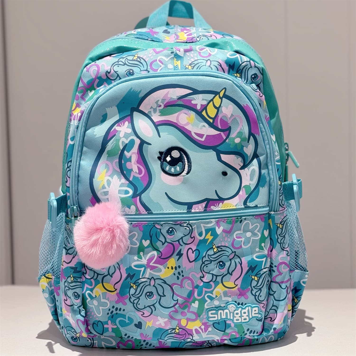 Australian Smiggle Backpack for Grades 1-6 Primary School Students, Pink Rabbit Ergonomic Backpack, Multifunctional Marvel
