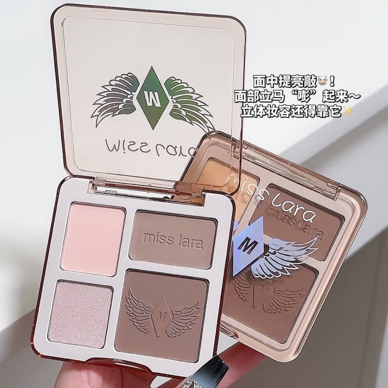 MISS LARA Four-Color Contour Palette Multi-Functional Matte Face Highlighting and Shadow Combination Palette Wholesale