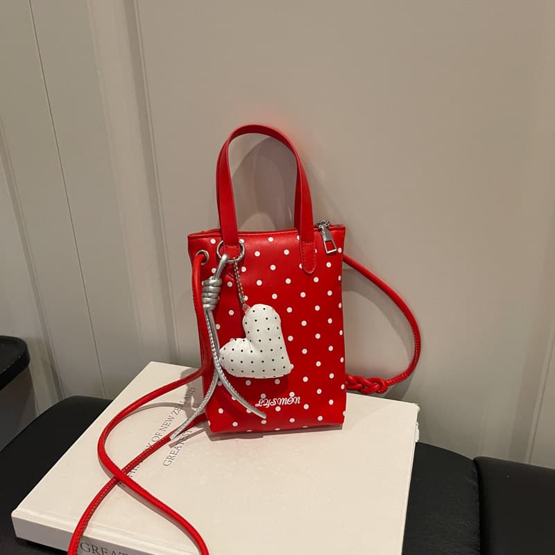 2026 Trendy Underarm Mini Bag for Women 2026 New Polka Dot Print Niche Design Handbag Shoulder Bag