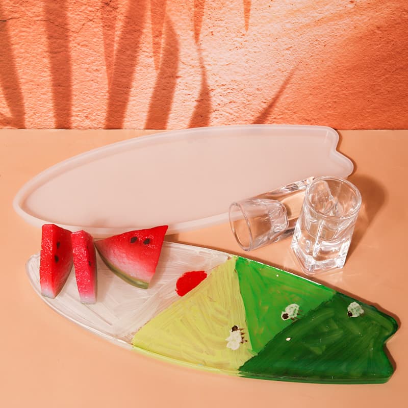 New DIY Epoxy Mold Skateboard Tray Surfboard Silicone Mold Anti-scalding Coaster Exclusively available across borders
