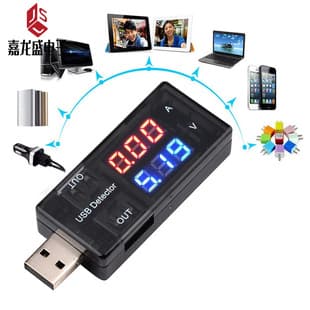 Dual USB Current and Voltage Detection Meter Tester 1-to-2 Adapter Power Performance Test