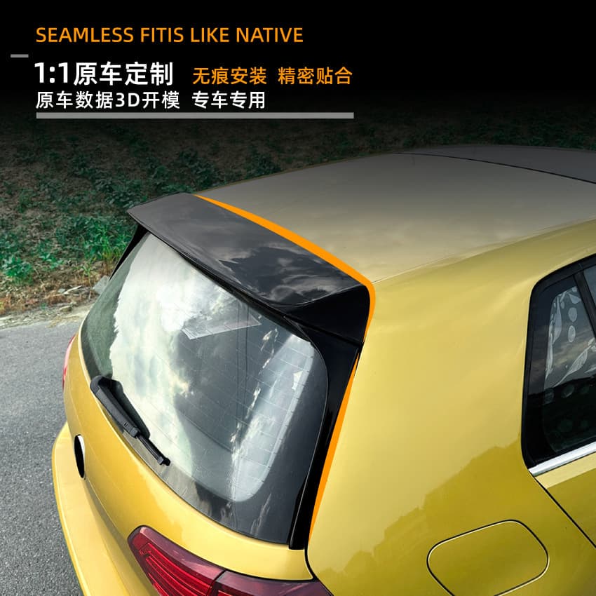 Compatible with Volkswagen Golf MK7 Standard Edition Upgrade GTI Top Wing High 7 Rear Wing Spoiler Modification Accessories