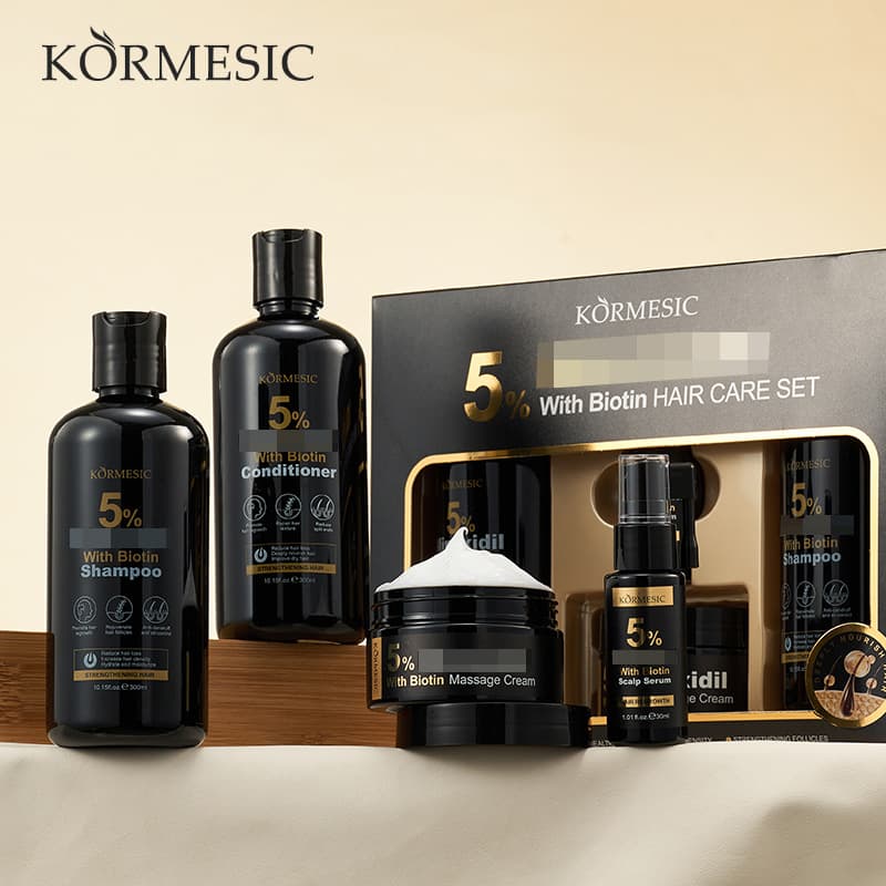KORMESIC Cross-border Shampoo and Hair Care Kit - Full English Label, Cleansing and Oil Control Hair Treatment for Foreign Trade