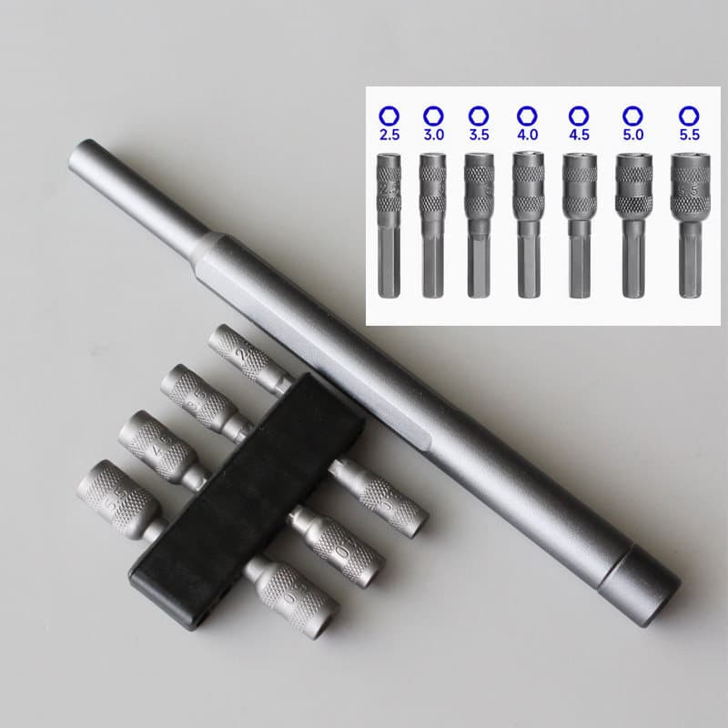 Thin Wall Small Socket Hex Driver for RC Model, Drone, Phone, Laptop Hinge Nut Disassembly Bit