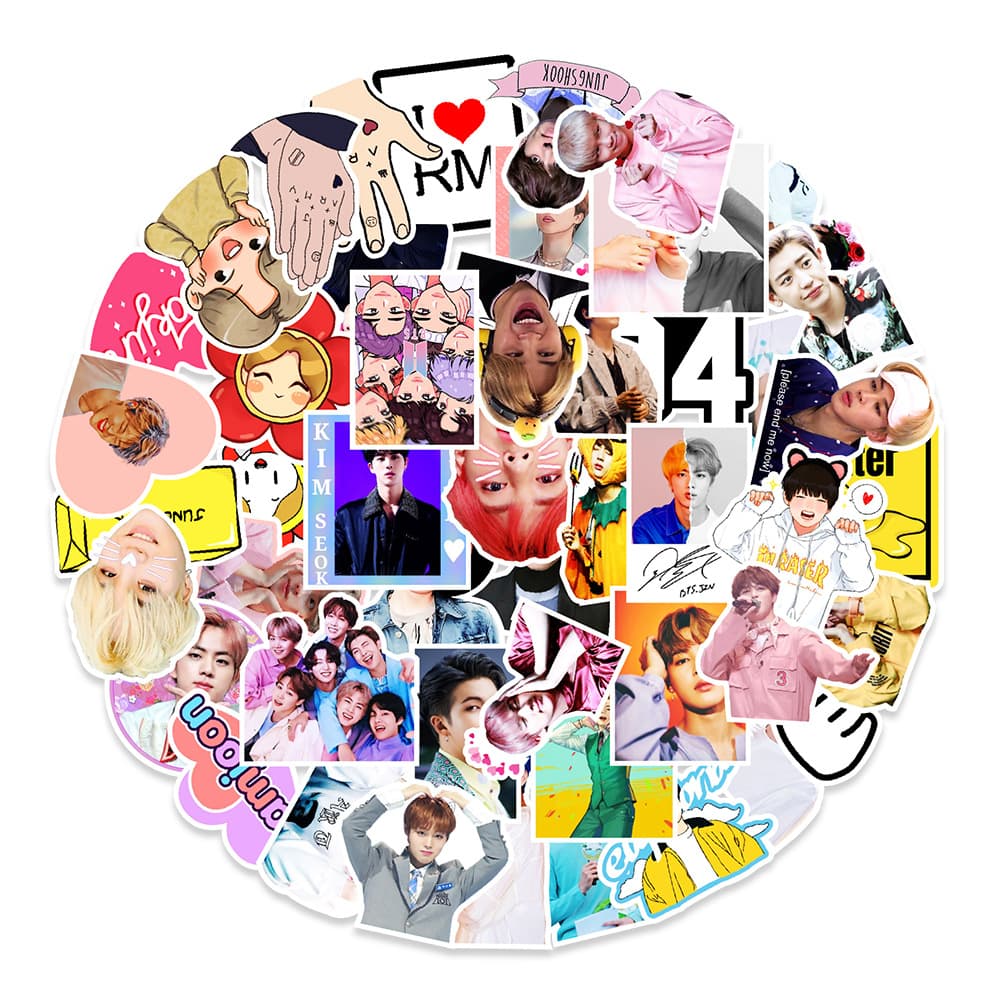 100pcs BTS Boy Band Graffiti Stickers for Notebook, Phone, Cup Decoration Wholesale