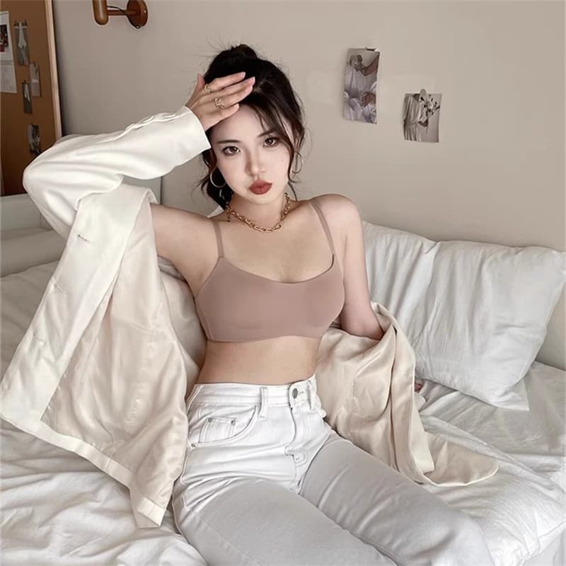 High-Quality Sexy Sweet Wire-Free Underwear Lift Push-Up Women Beautiful Back Bra Side Boob Control Shaping Bra