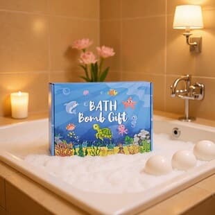 Ocean Toy Bath Bomb Gift Set - 12 Pack Bubble Bath Balls for Kids, Zodiac Gift Box
