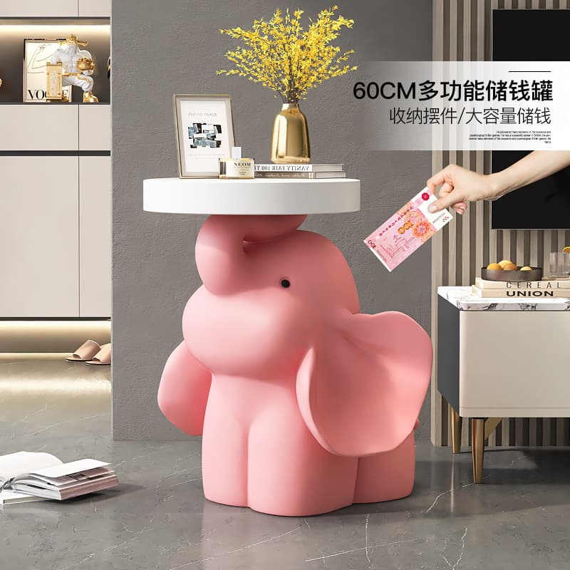 Cream-style cute piggy bank ornaments for the living room, practical decorations for adult financial management, large piggy bank, only in and out