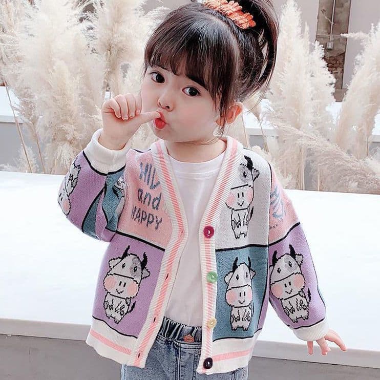 Girls' Cardigan Sweater 2025 New Spring and Autumn Children's Style Jacket 1 Korean Version 3 Baby Girl's Sweater Autumn Clothing