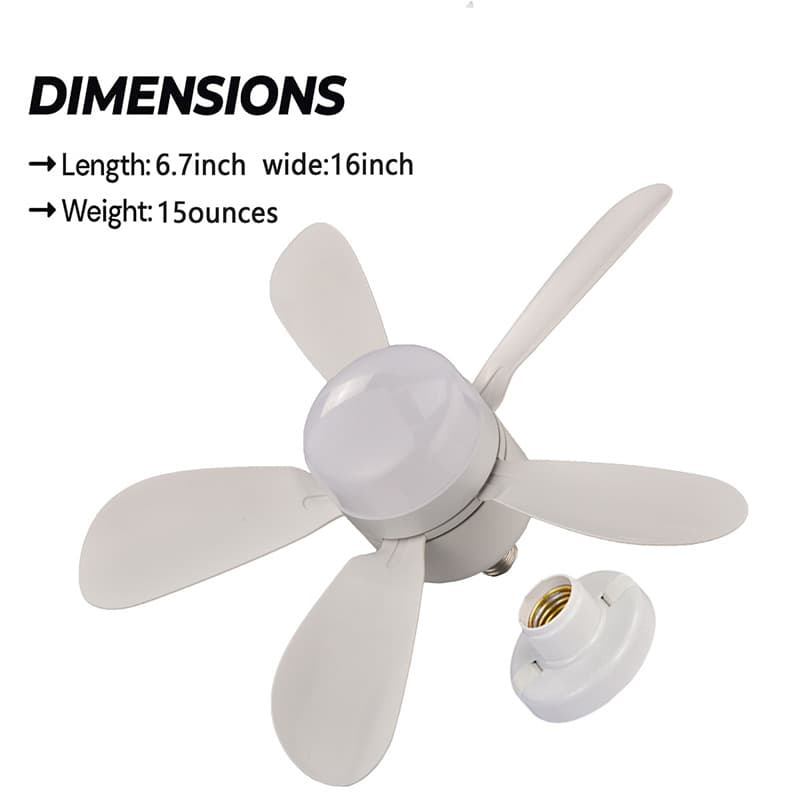 New Cross-border E27 Screw Base Five-Blade Ceiling Fan Light, Quiet Fan Light for Living Room, Dining Room, Bedroom