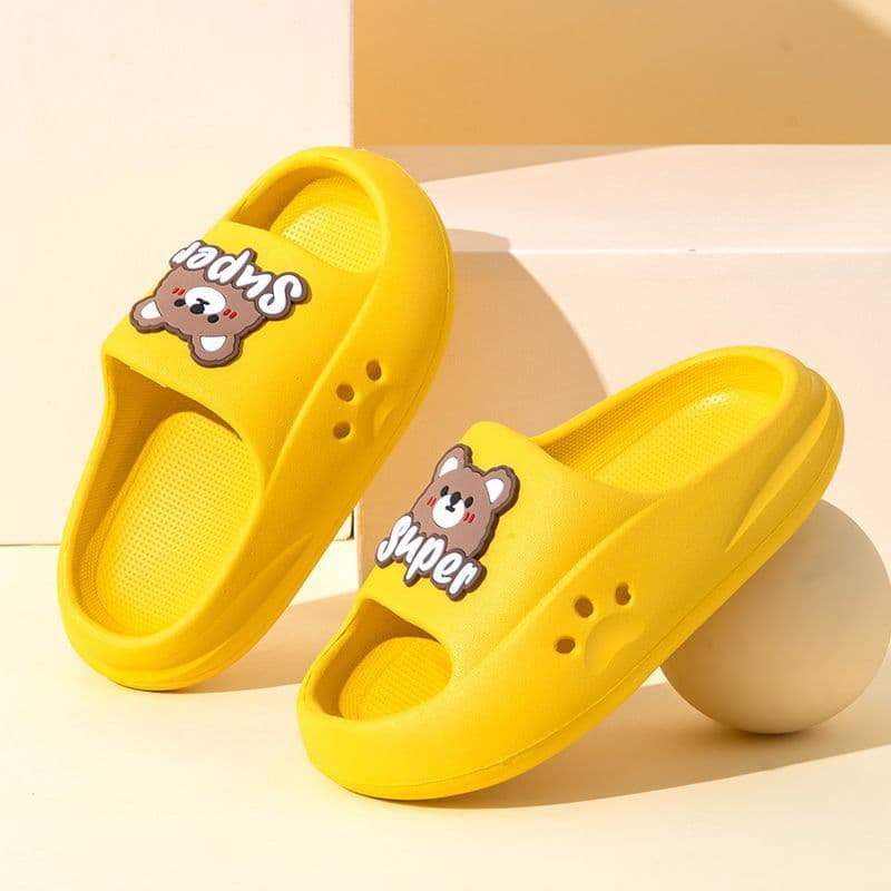 Children's slippers, boys' shoes, non-slip soft bottom bear, girls, middle and large children, indoor and outdoor wear sandals and slippers EV