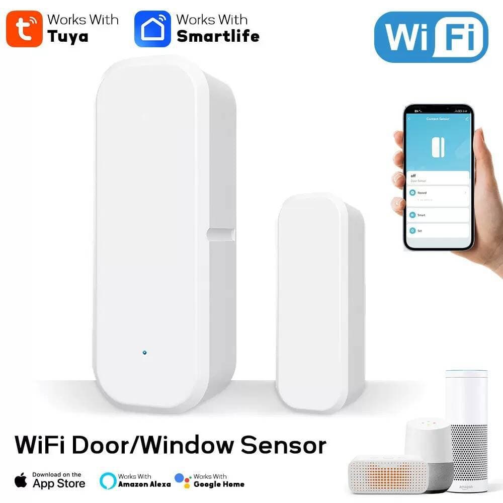 Tuya WiFi Smart Door Sensor, Home Door Magnetic Alarm, Zigbee Door Sensor