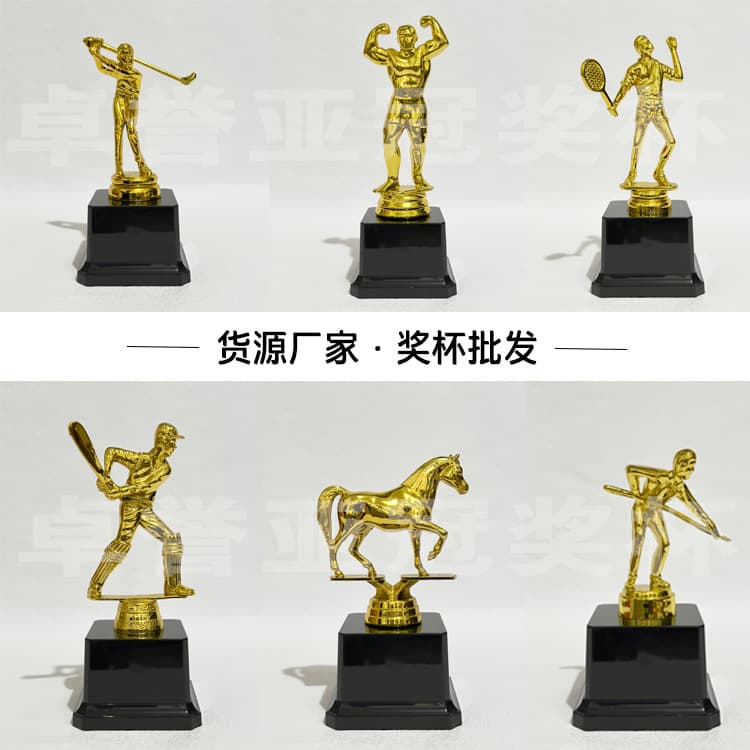 Golf Trophy Snooker Billiards Cricket Badminton Diving Trophy Manufacturer Zhuoyu Asian Champions