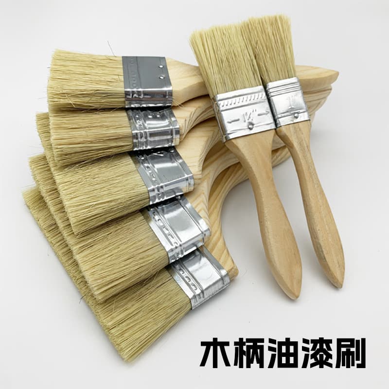 Factory wholesale paint brushes, hog bristle BBQ brushes, household soft bristle dusting brushes, industrial waterproof tools