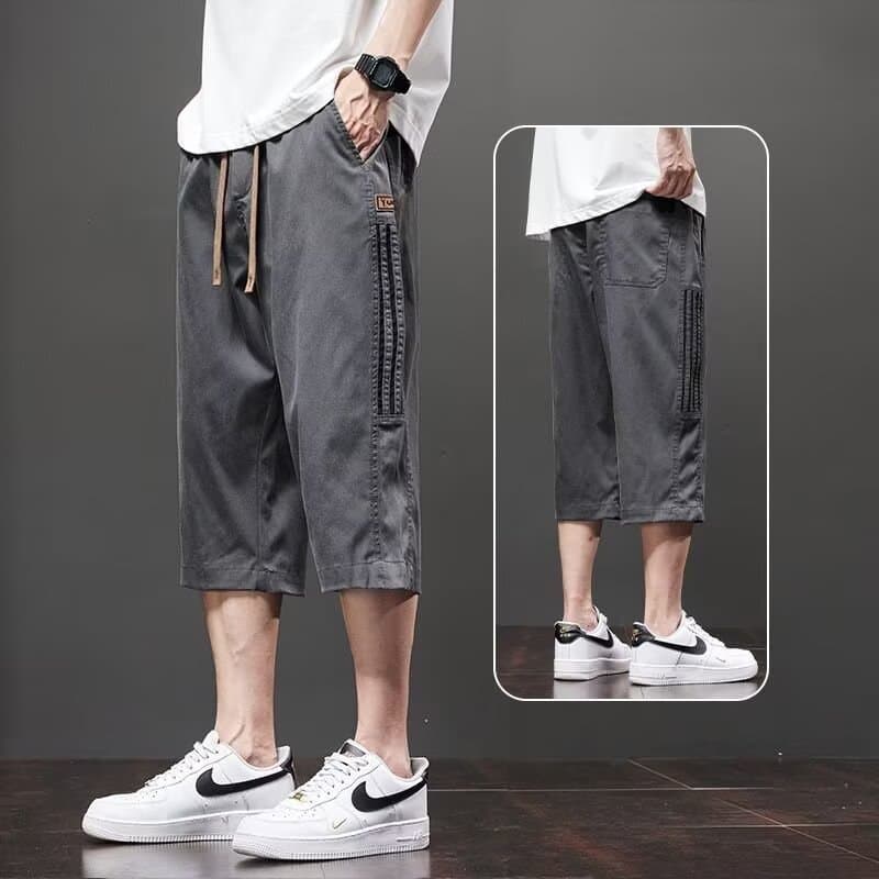 Summer Casual Shorts Men Thin Loose Trendy Bermuda Shorts Outer Wear Mid Length Men's Sports Five Point Pants