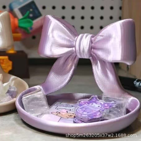 Cross-border New Elegant Key Jewelry Tray Elegant Bow Key Jewelry Tray Ornament
