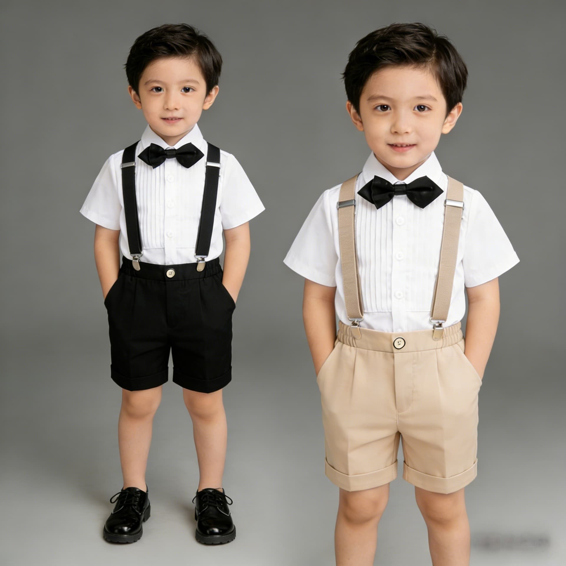 Children's Overalls Set Summer British Style Toddler Kindergarten Performance Boys Suit Host Formal Wear