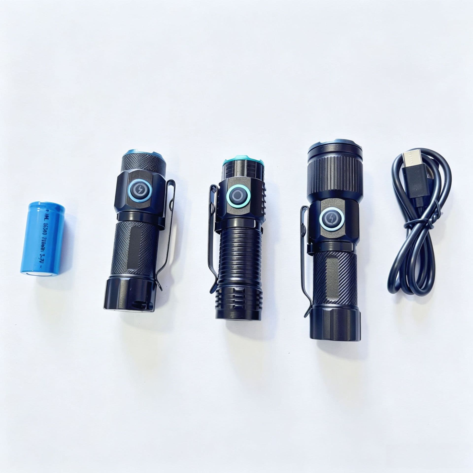 USB Rechargeable Flashlight for Outdoor Camping, Long-Range High-Power Beam, 500m Range