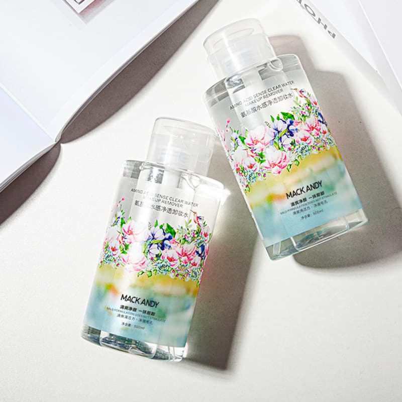 Marco Andy Makeup Remover Press Bottle Gentle and Deep Cleansing Pores Eyes Face Lip Three-in-One Makeup Remover 500ML