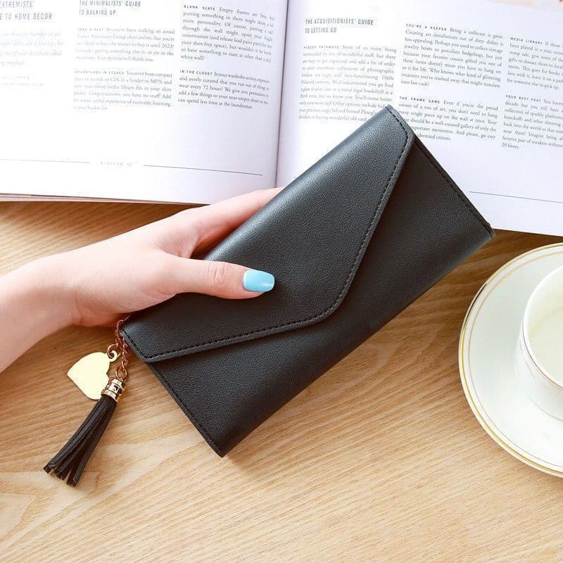 New Tassel Pendant Women's Wallet Long Fashion Coin Purse Korean Style Student Cute Zipper Card Holder Coin Bag