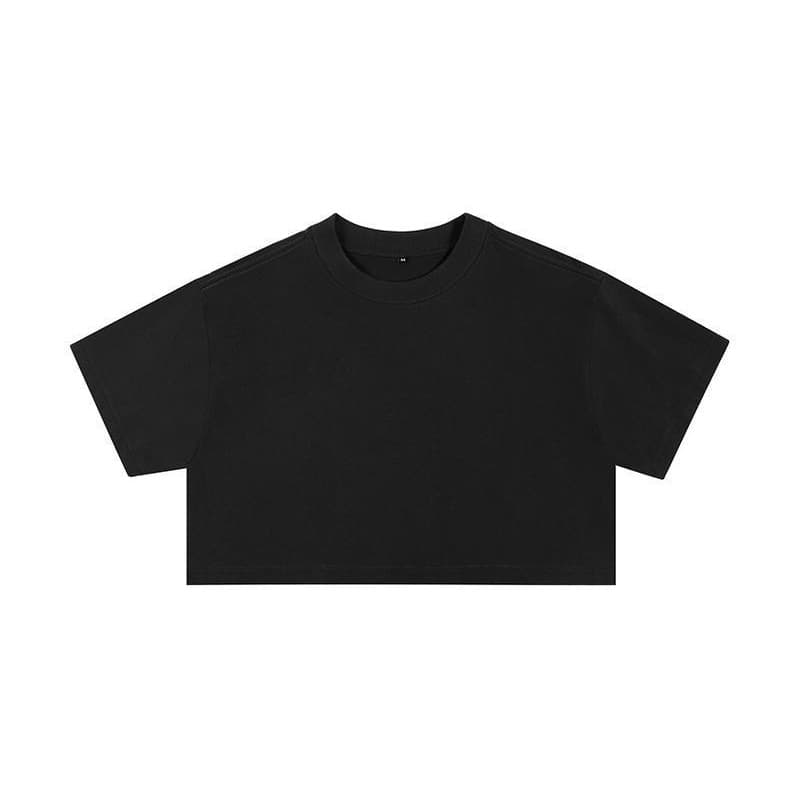 Crop Top T-Shirt for Women Summer Street Dance Wear Graphic Tee Sports Yoga Fitness Short Smock Pure Cotton Short Sleeve T-Shirt