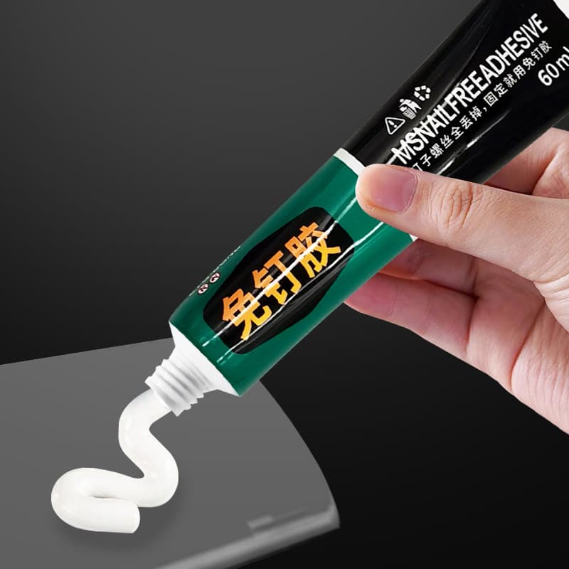Heavy-duty nail-free adhesive, waterproof mounting fast-drying bond for glass tiles without drilling