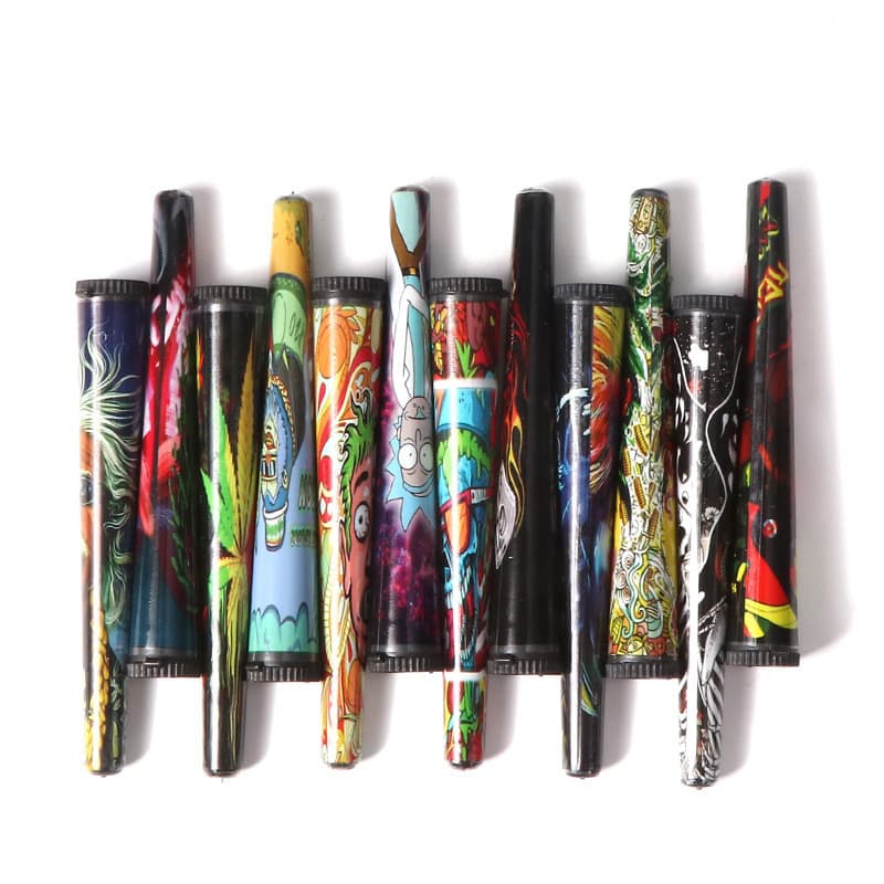 Factory Direct Stock Cigarette Tube Conical Color-Printed Rolling Tube Sealed Horn Tube Portable Storage Device Tobacco Pipe Accessories