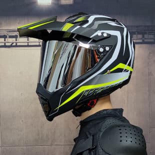 Orz Off-Road Helmet Motorcycle Racing Helmet Road Off-Road Dual-Use Helmet Men Women Four Seasons Rally Helmet Full Face Helmet