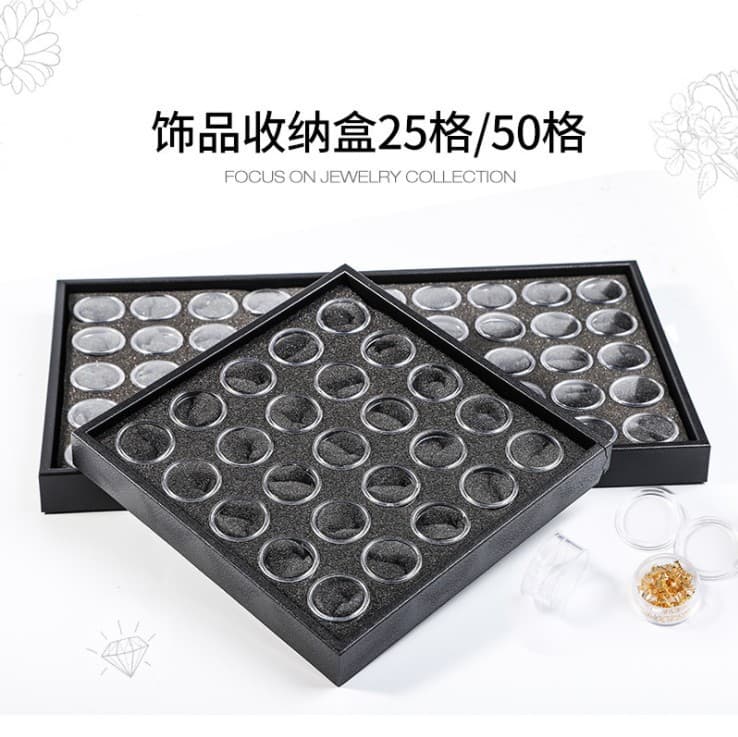 Nail Art Accessories Tools 25 Grids/50 Grids Nail Art Jewelry Diamond Jewelry Storage Box Nail Art Alloy Storage Tools Supplies