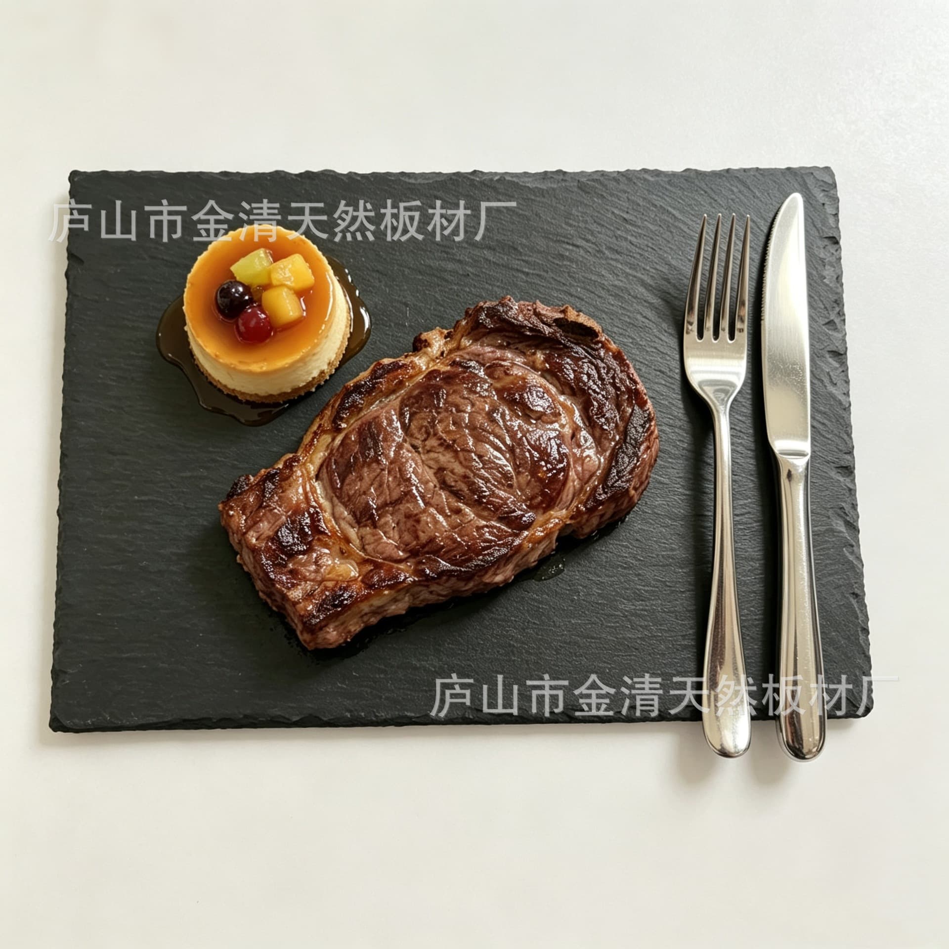Cross-border slate dinner plate tray black rock hotel plate sushi cheese natural slate plate tableware slate steak