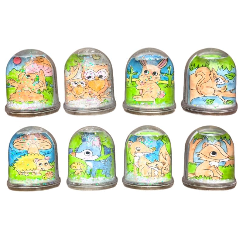 New DIY Transparent Plastic Crystal Ball Creative Graffiti Plastic Water Ball Small Decoration Ornament Water-Filled Snow Globe