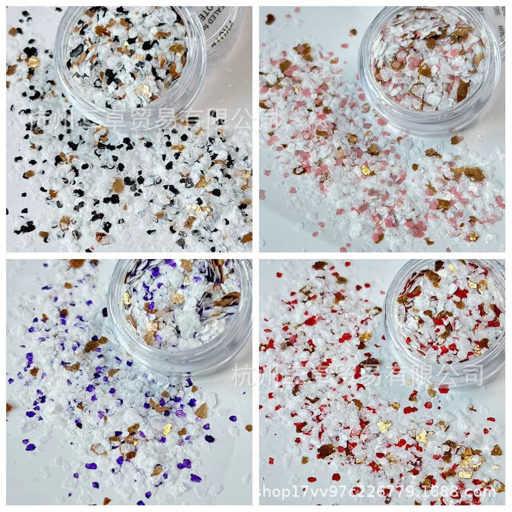 Irregular mineral rock color mica mixed fragments, terrazzo fragments DIY nail art craft decorations