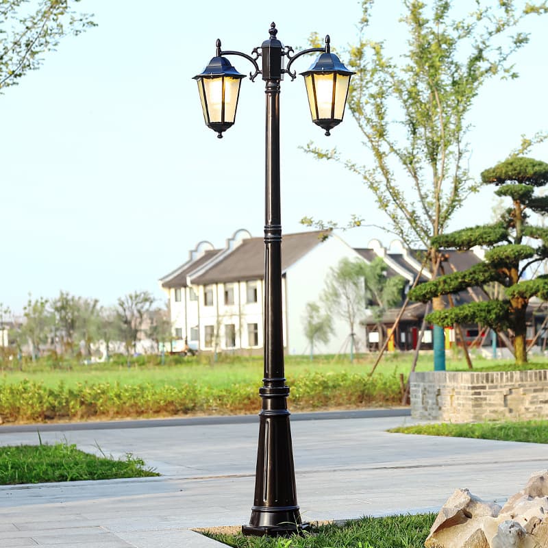 Outdoor European Courtyard Lamp 3m Waterproof Community Street Lamp Garden House Road Household Double-Headed High Pole Landscape Lamp