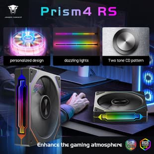Jungle Leopard Prism 4 RS Cooling Fan Dual-Color CD Pattern ARGB Infinite Mirror Desktop Computer Case Silent Fan