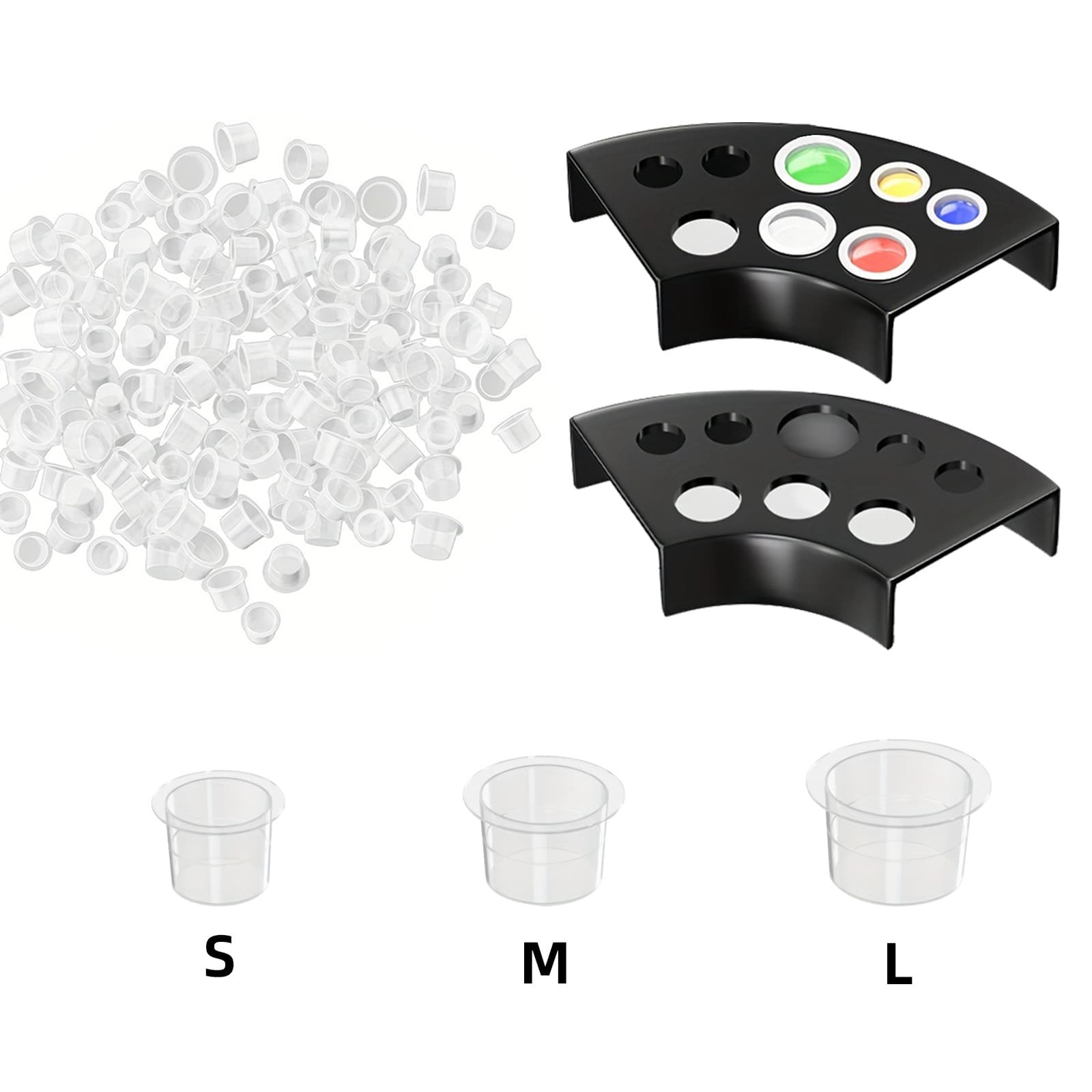 Tattoo Ink Holder 8-Hole Ink Cup Set Beauty Products Cross-Border Wholesale Tattoo Tools Tattoo Ink Cup Combination