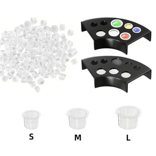 Tattoo Ink Rack 8-Hole Ink Cup Set Beauty Cross-Border Wholesale Tattoo Tools Tattoo Ink Cup Combination