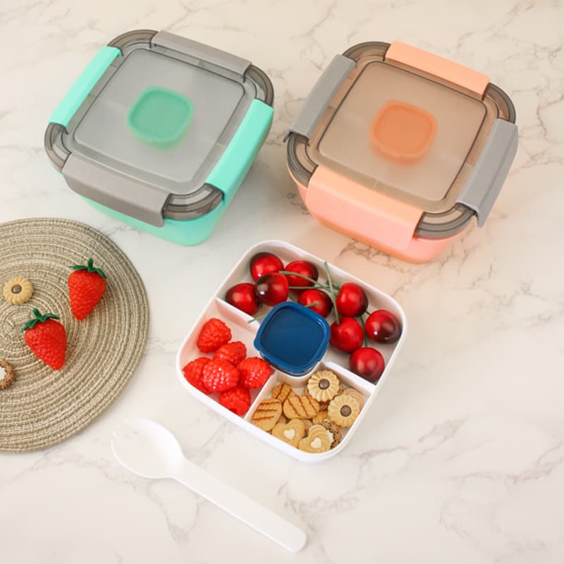 Lunch box picnic box portable packing box outdoor plastic square sealed box pp food grade cross-border fruit box