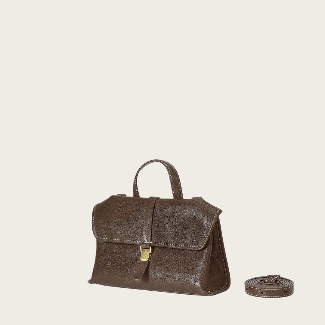 Song Shanxia Yousong Vegetable-Tanned Sheepskin Shanxing Suiyou Mini Briefcase Courier Handbag Crossbody Small Phone Bag Gift