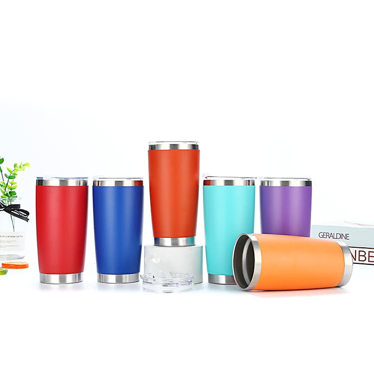Source Manufacturer Export Spray-Coated 20oz Stainless Steel Car Insulated Cup, Vacuum Beer Mug, Outdoor Ice Cup