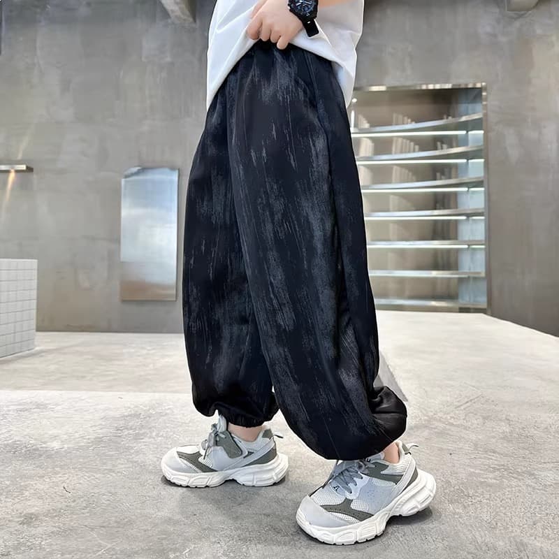 Children's clothing boys' summer thin pants 2026 new medium and large children's summer ice silk anti-mosquito pants summer quick-drying pants