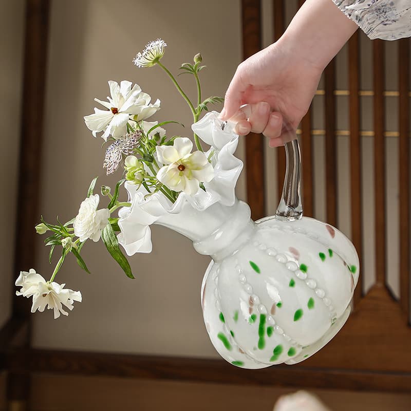 Glazed decorative vase, retro home texture, flower arrangement, decorative creative hydroponic modern large vase ornaments
