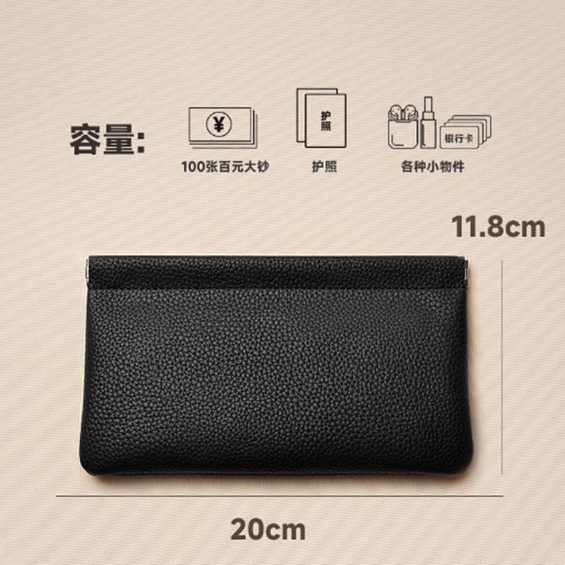 Women's Wallet 2026 New Simple Soft Leather Cash Storage Bag Long Wallet Large Bill Storage Small Change Purse