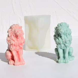 Cross-Border Hot Selling DIY Sitting Lion King Aromatherapy Candle Plaster Resin Ornament Handmade Soap Cake Silicone Mold