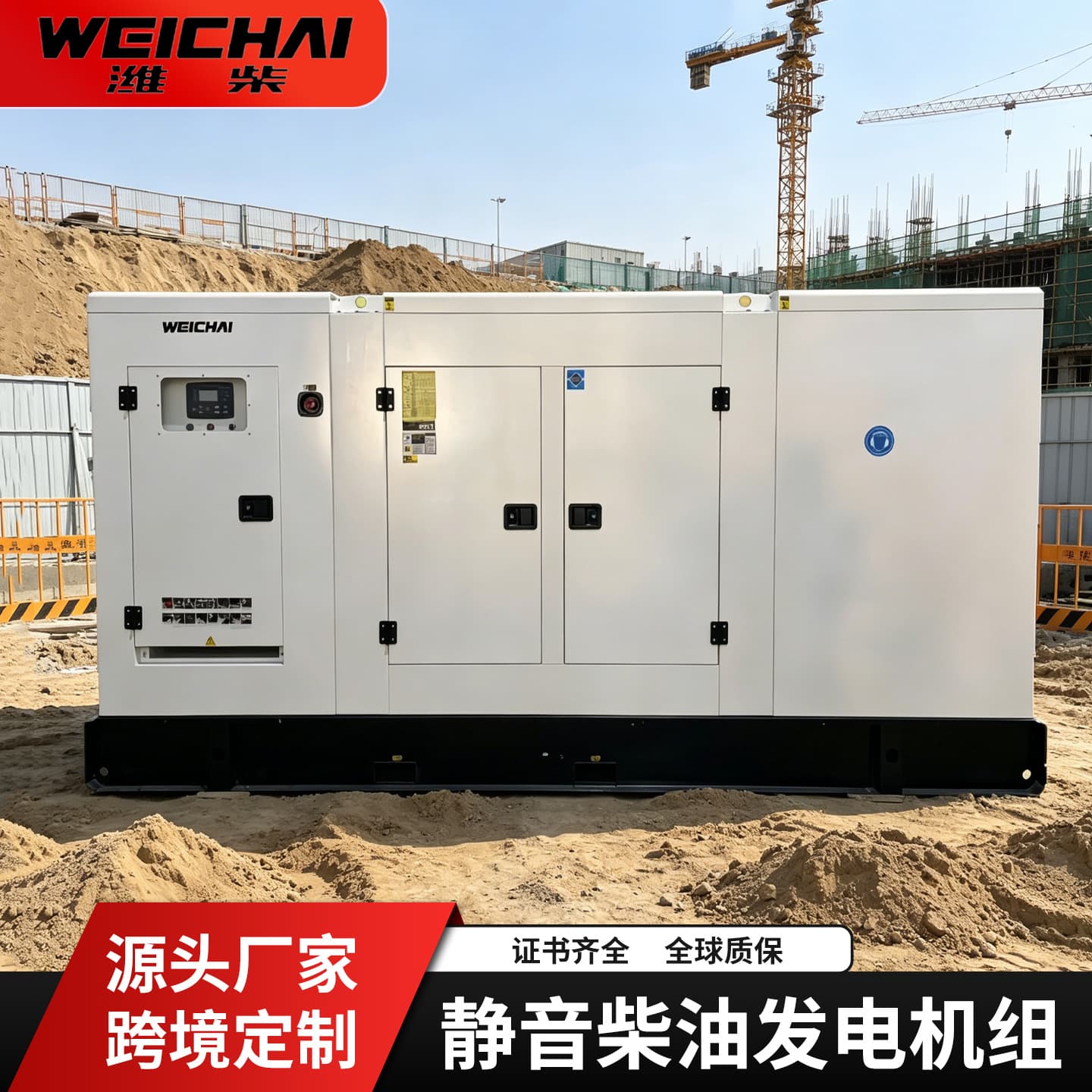 500KVA Silent Diesel Generator Set Weichai Engine Automatic ATS 400kw Generator Custom