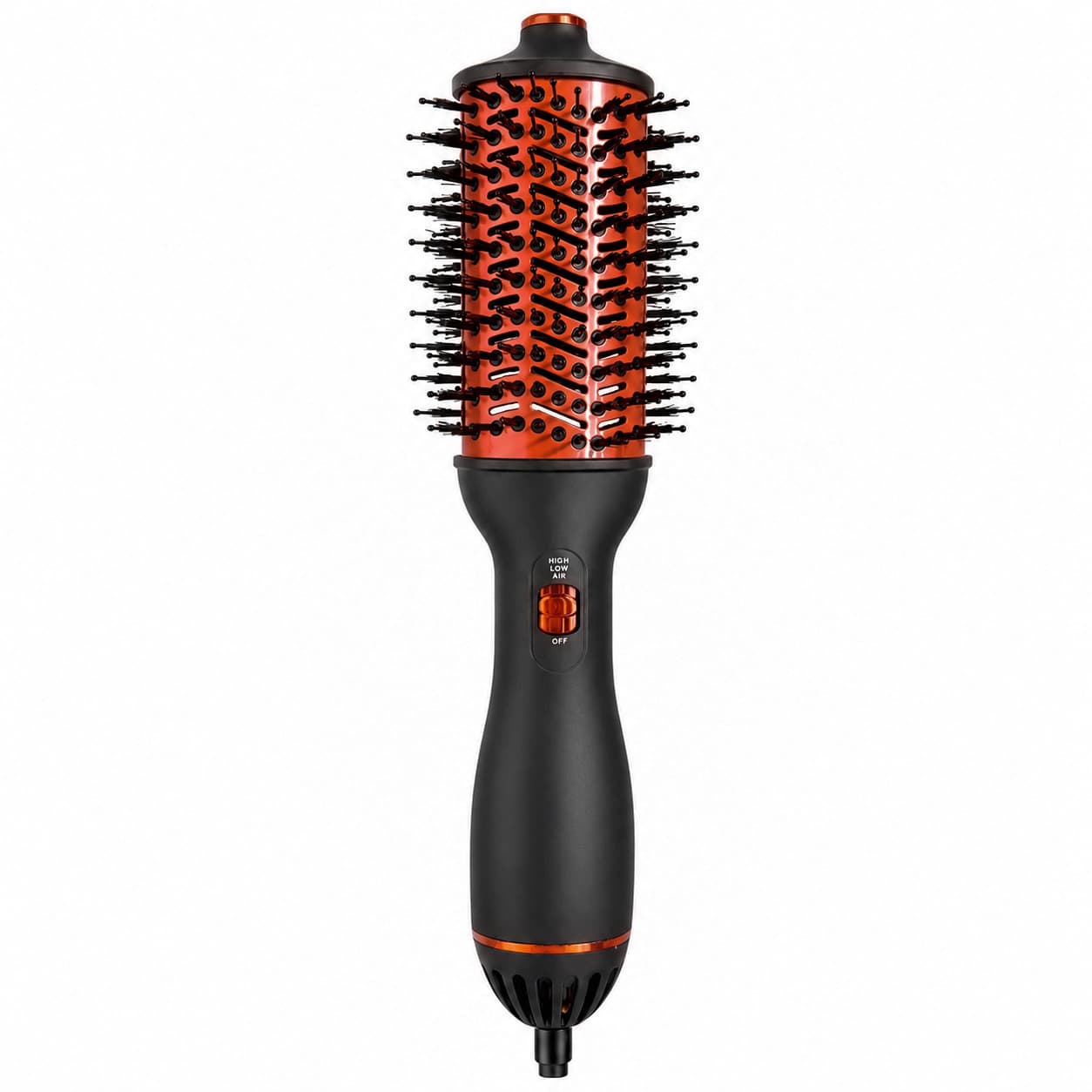 Cross-border Hot Selling Titanium Hot Air Styling Comb Hair Dryer for Home Use, 2-in-1 Curling and Straightening Blow Dryer